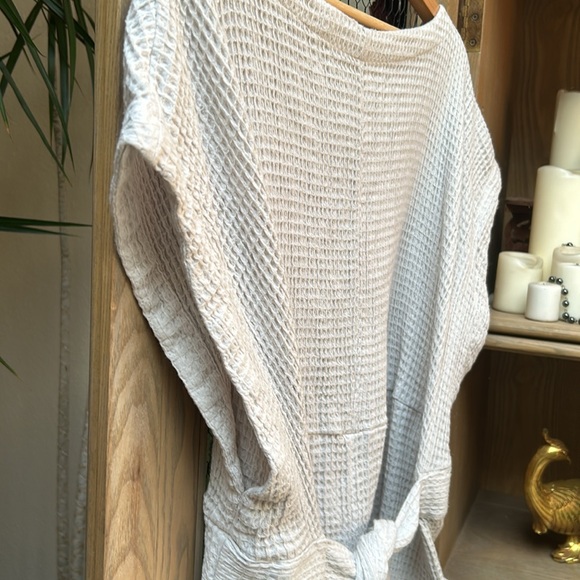 Free People Cream Pull Me In Waffle Knit Romper - Picture 11 of 14